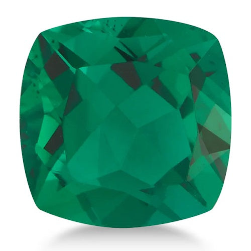 Cushion shape Lab Created AAA Emerald Gemstone 5mm (0.60 ct)