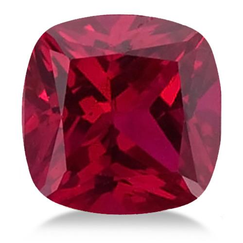 Cushion shape Lab Created AAA Ruby Gemstone 10mm (4.60 ct)