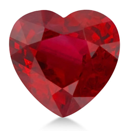 Heart shape Lab Created AAA Ruby Gemstone 7.5mm (1.90 ct)