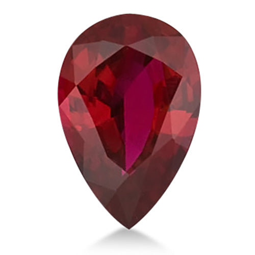 Pear shape Lab Created AAA Ruby Gemstone 4x3mm (0.20 ct)