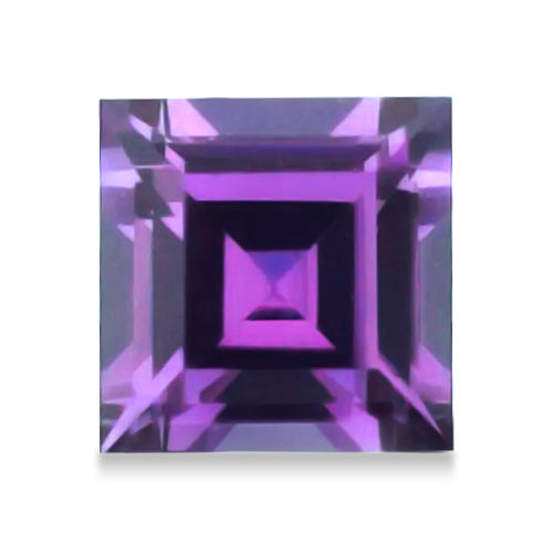 Princess shape Lab Created AAA Alexandrite Gemstone 5mm (0.80 ct)
